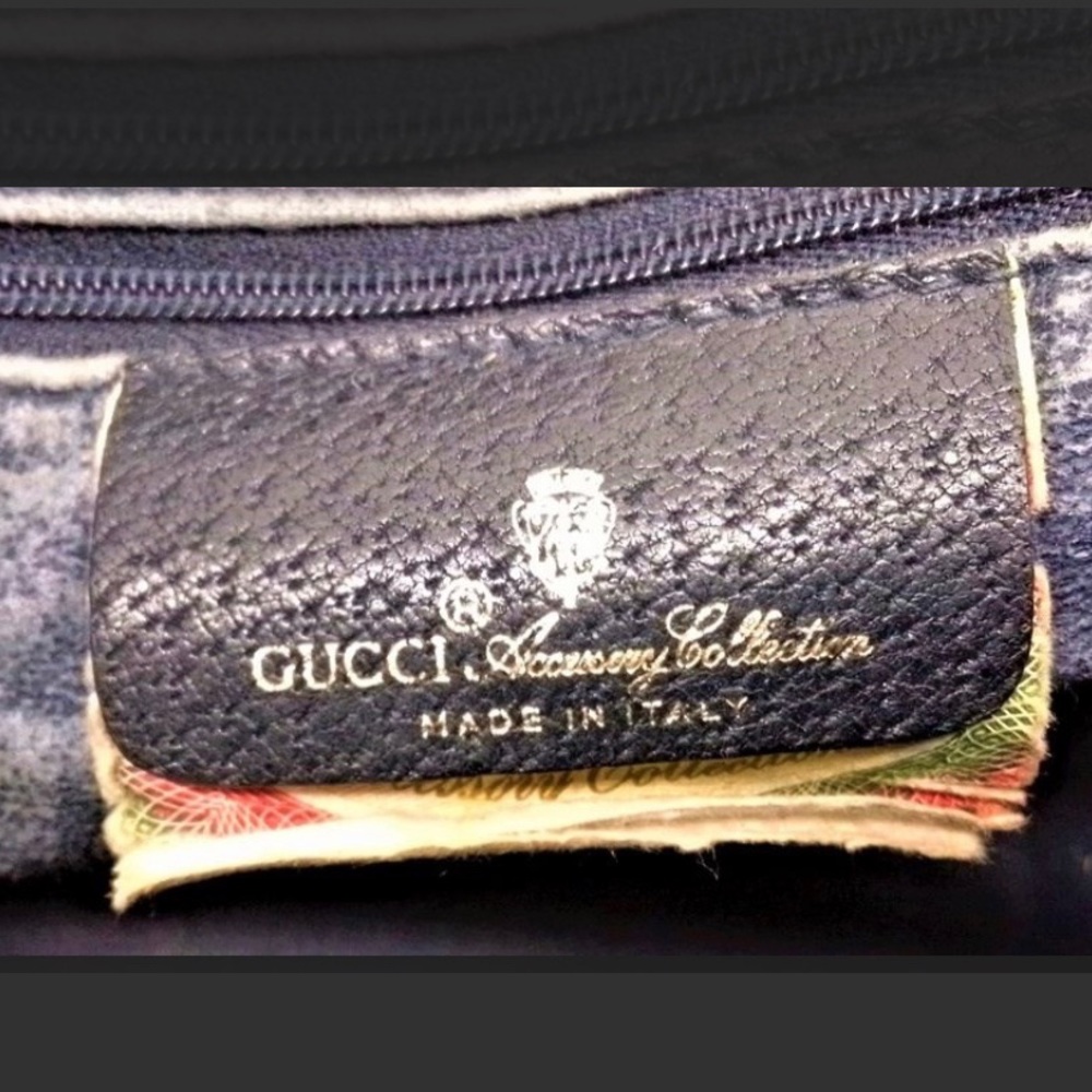 Gucci Beige GG Canvas Boston Bag with Black Leather and Red-Blue Web - Picture 6 of 10